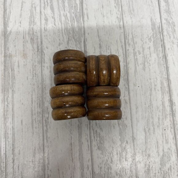 Vintage Wooden Set Of 4 Napkin Holders EUC - Picture 1 of 4